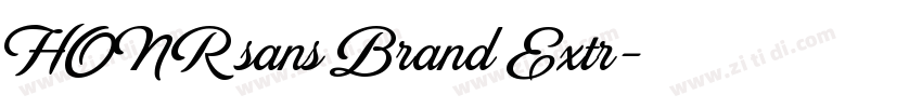 HONR sans Brand Extr字体转换